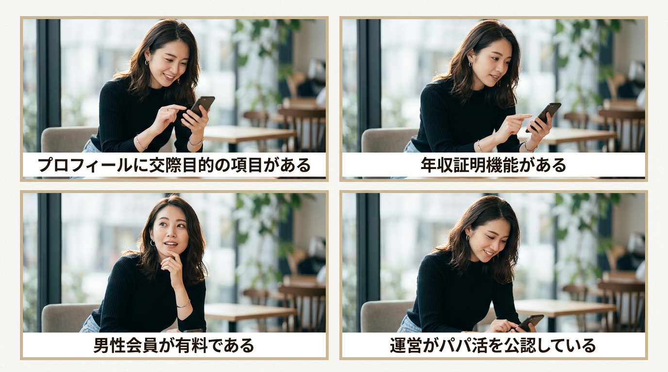 大人OKの女性が多いパパ活アプリの見分け方