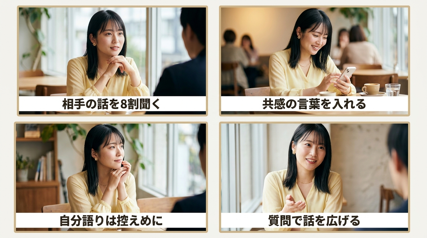 2回目の食事デートで信頼関係を深める会話術