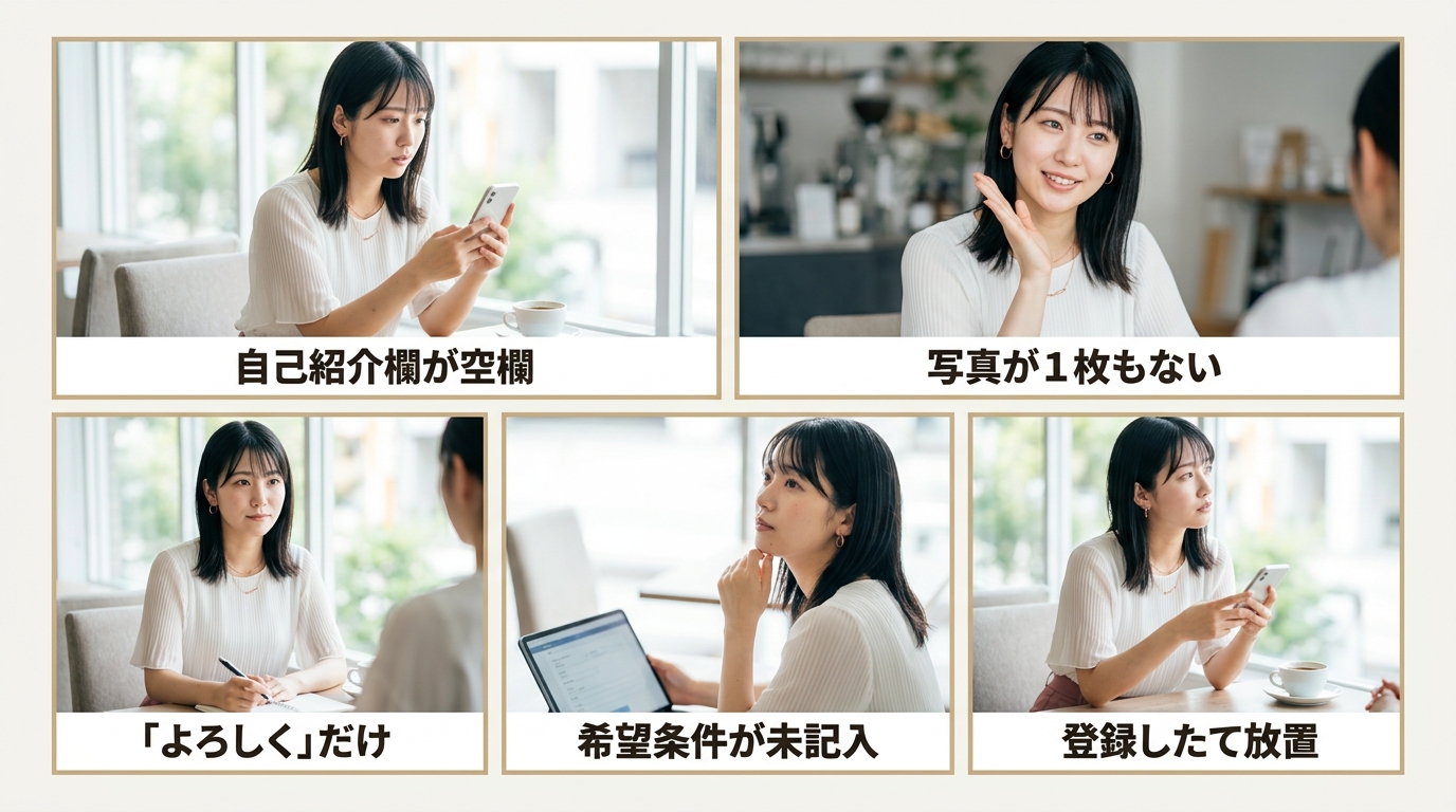プロフィールが適当すぎる or ネガティブ