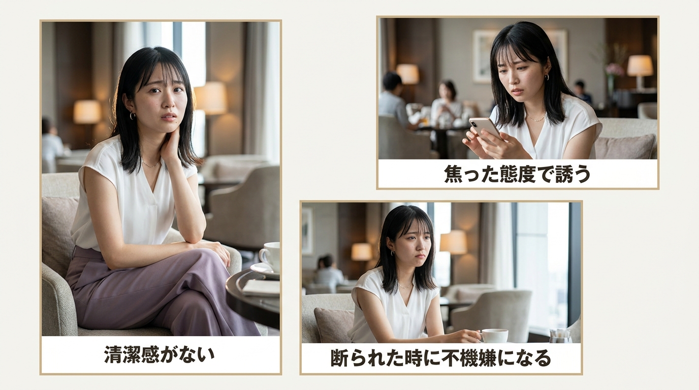 清潔感と余裕ある態度が成功率を左右する