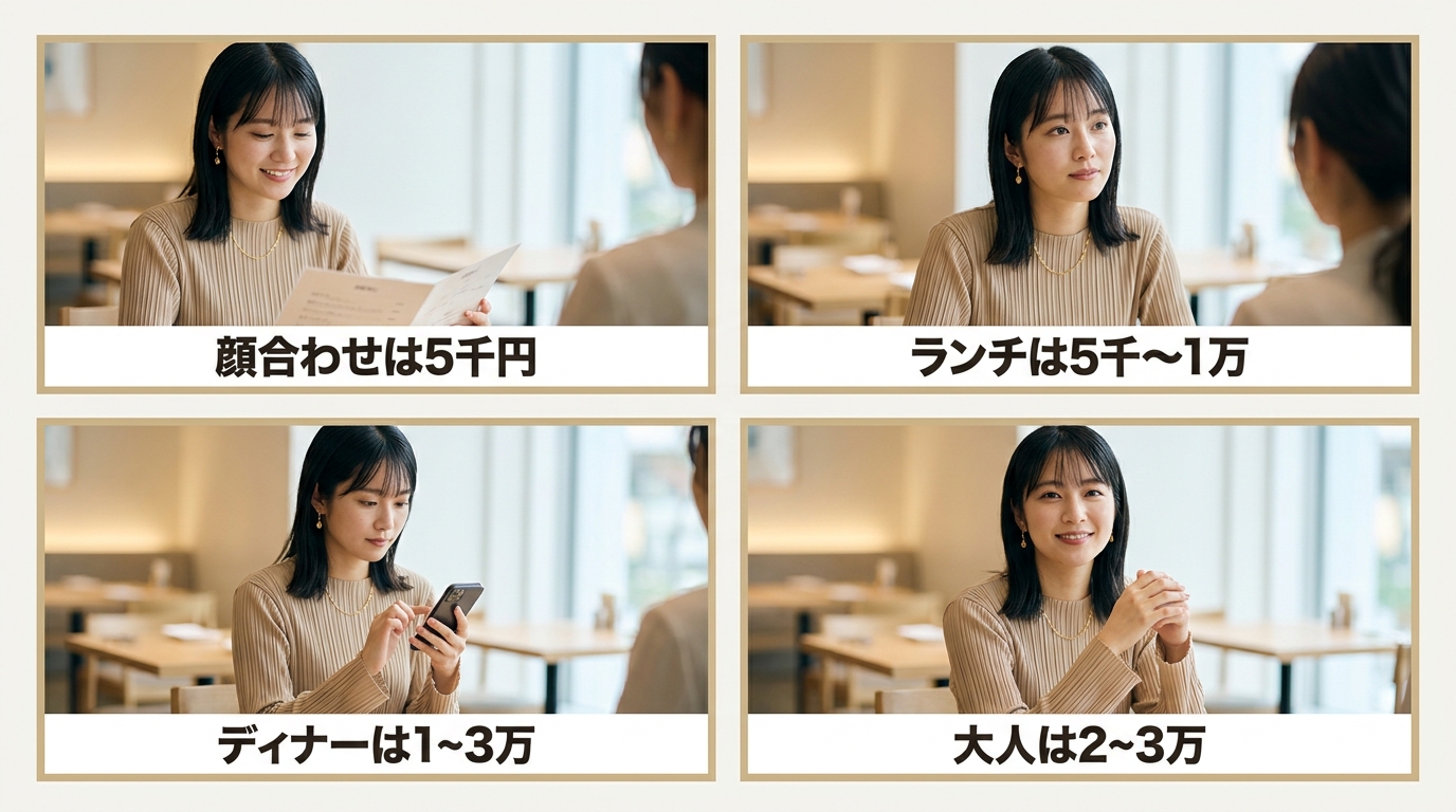 顔合わせ・食事デートとの相場比較