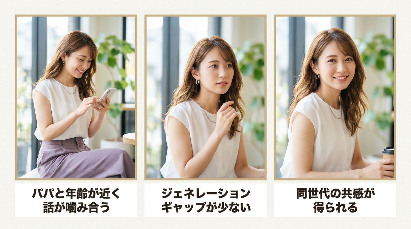 年齢が近く話が噛み合いやすい同世代ニーズ
