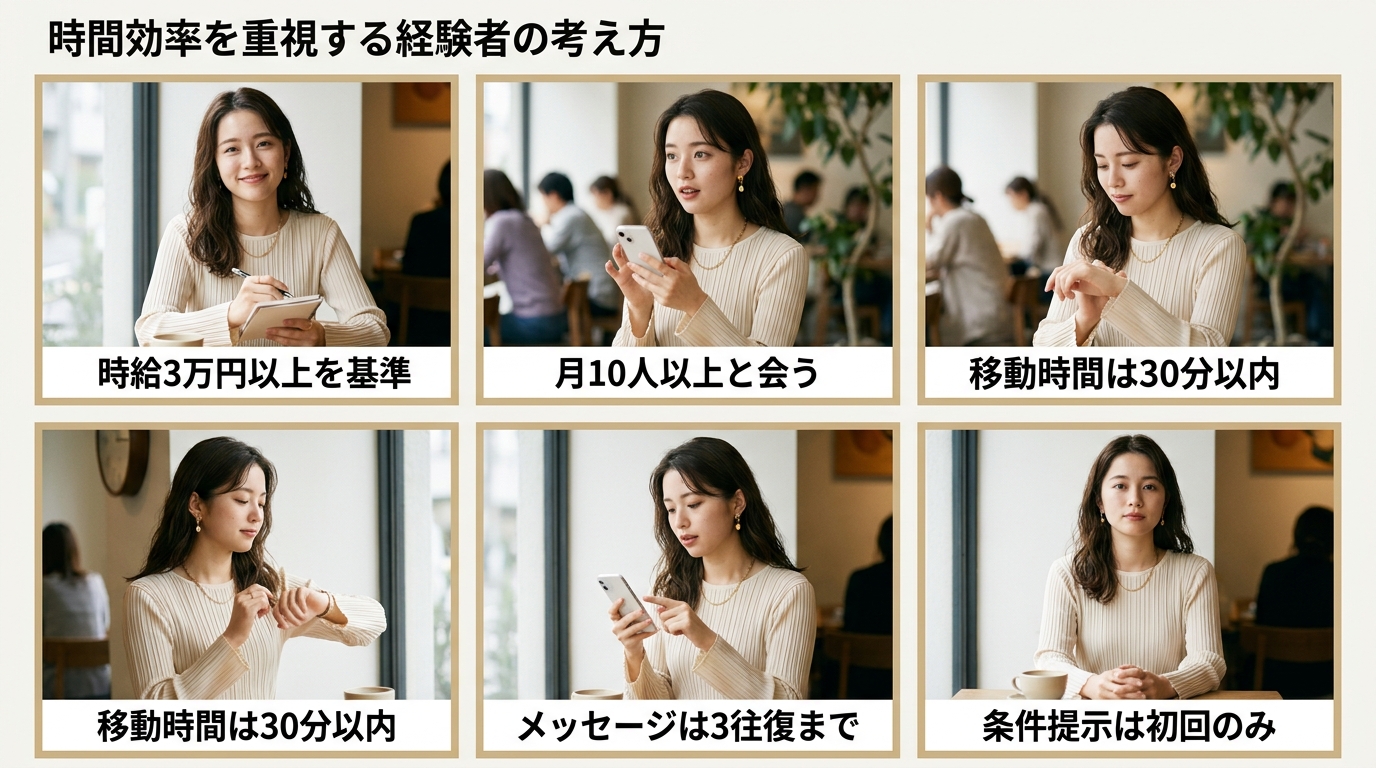 時間効率を重視する経験者の考え方